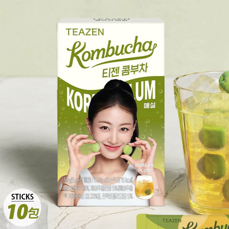 [TEAZEN] ティーゼン コンブチャ 梅味 うめ / 50g (5g×10包) 健康茶 梅エキス KOMBUCHA 正規品 ダイエット 酵素ドリンク 韓国お茶