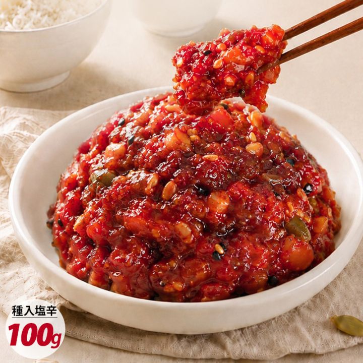 [塩辛] 日本産 シアッチョ 種入り塩辛 イカとタコ / 100g おつまみ 珍味 チャンジャ 塩辛 種入り 数の子 ヤンニョム漬け おかず 韓国総菜 韓国食材 (冷蔵)