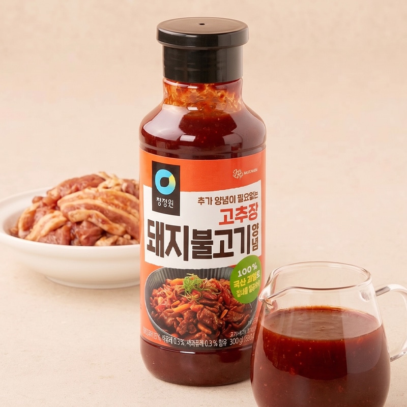 [清浄園] 豚プルコギタレ 辛口 / 500g BBQ 豚肉 ブルコギ ソース たれ 炒め物 焼肉 韓国調味料 韓国料理 韓国食材 韓国食品