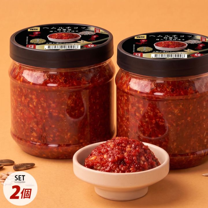 [塩辛] 日本産 シアッチョ 種入り塩辛 イカとタコ 大容量 2個セット / 2KG(1kg×2個) おつまみ 珍味 チャンジャ 塩辛 種入り 数の子 ヤンニョム漬け おかず 韓国総菜 韓国食材 (冷蔵)