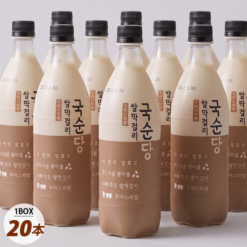 [麹醇堂] 米マッコリ 20本セット 箱売り / BOX(750ml×20本) Alc.6％ まろやかな飲み心地 まっこり 生米発酵 伝統酒 韓国お酒 グッスンダン