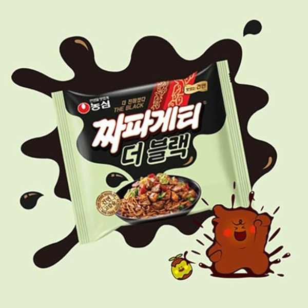 農心] THE BLACK チャパゲティ / 116g マルチパック (4個入) 袋麺 発売