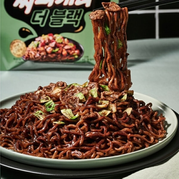 農心] THE BLACK チャパゲティ / 116g マルチパック (4個入) 袋麺 発売