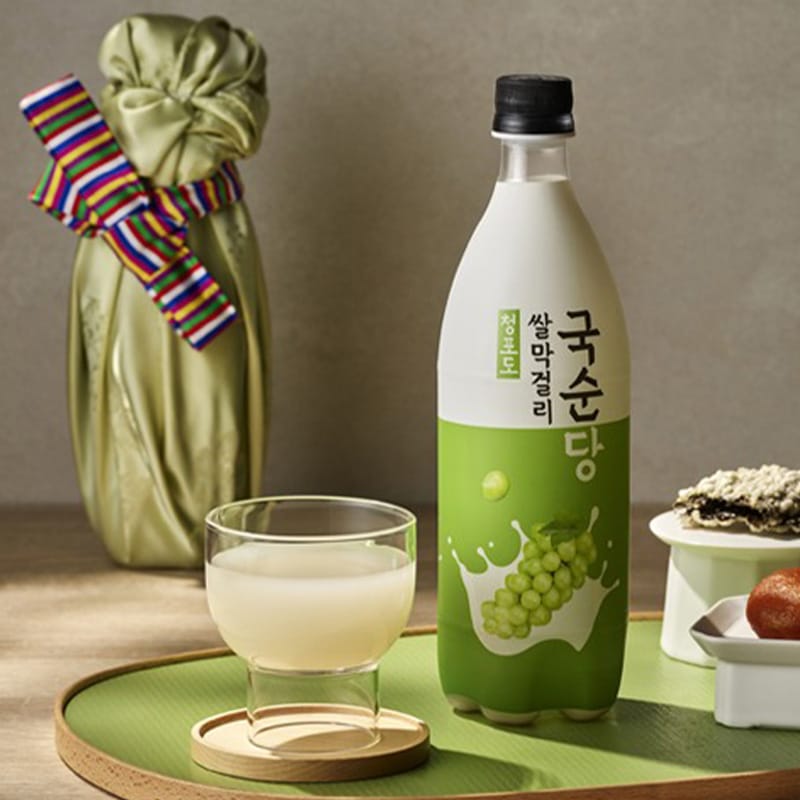 麹醇堂] 米マッコリ マスカット 20本セット 箱売り / BOX(750ml×20本