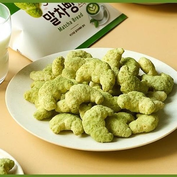 農心] パン部長 抹茶パン / 55g 抹茶味 ロワッサン形 スナック 抹茶
