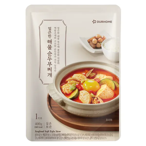 OURHOME] スンドゥブチゲ 海鮮 純豆腐400g / アウアホーム 海鮮