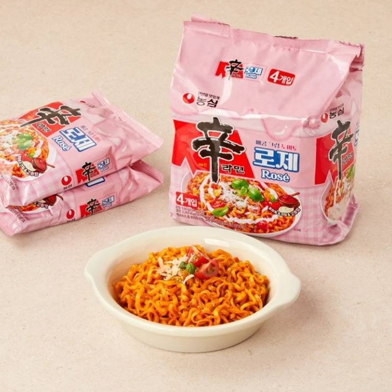 農心] 辛ラーメントゥーンバ + 辛ラーメン ロゼ 8袋セット / 8食入