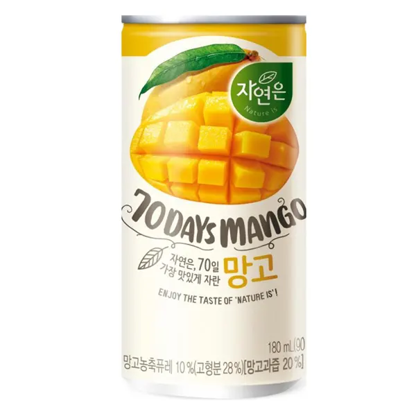 ウンジン] マンゴージュース / 180ml (缶) 飲料 さわやかな マンゴー
