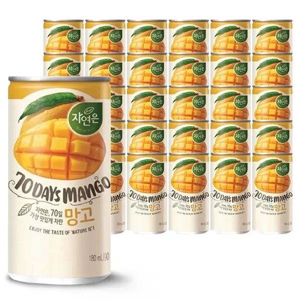 ウンジン] マンゴージュース / 180ml (缶) 飲料 さわやかな マンゴー