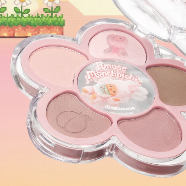 AMUSE × モンチッチの限定コスメ フローラアイパレット / 本品＋モン