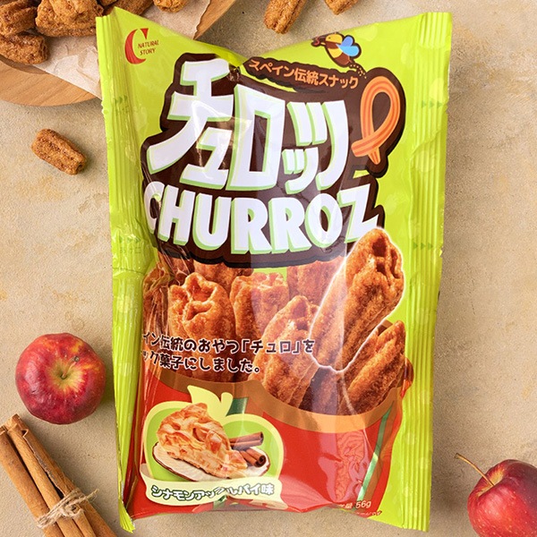 CROWN] クラウン シナモンアップルパイ味 チュロッツ / 56g チュロ