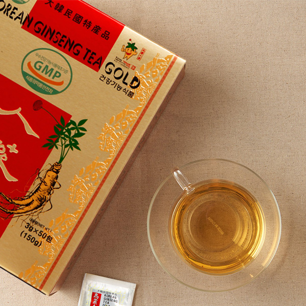 高麗人参茶 GOLD / 100包(紙箱) 粉末茶 健康茶 伝統茶 韓国お茶 韓国