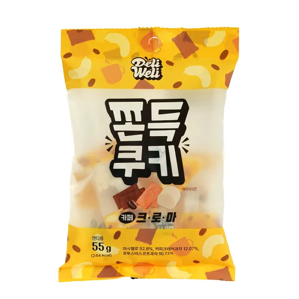 DeliWeli] もちもちクッキー コーヒートフィー / 55g マシュマロ