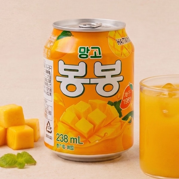 ヘテ] ボンボンジュース 飲み比べ 7種類 各5缶 + ランダム1缶 / 238ml
