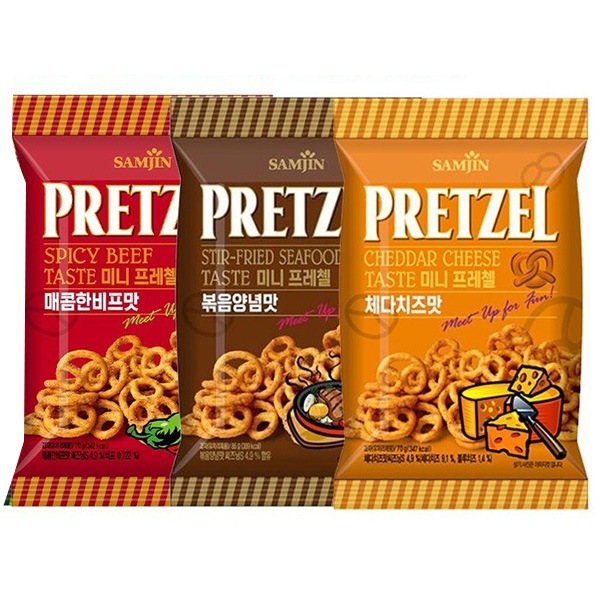 SAMJIN] プレッツェル チェダチーズ味 / 70g ミニプレッツェル チーズ
