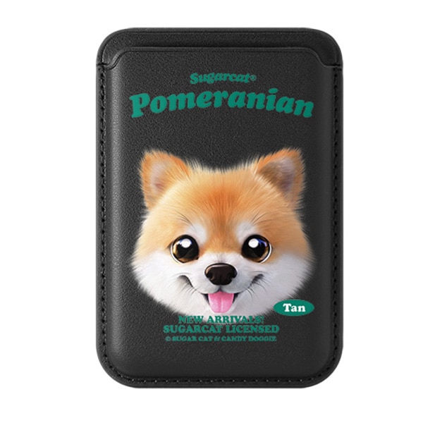sugarcat] MagSafe カードケース ポメラニアン TAN / 犬 ポメラニアン