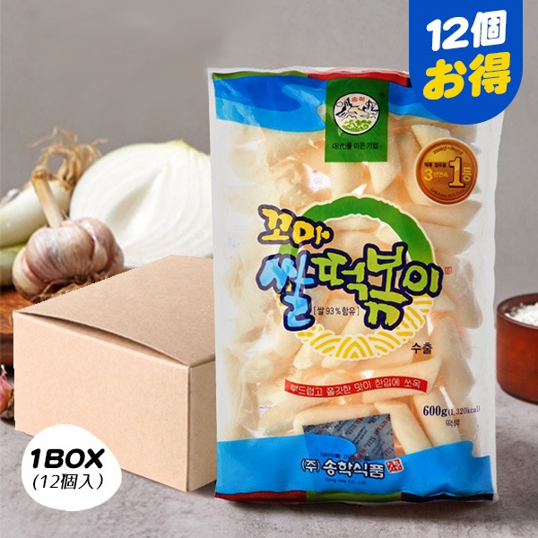 松鶴] コマトッポギ餅 / BOX(600g×12個入り) 一口サイズ餅 韓国お餅
