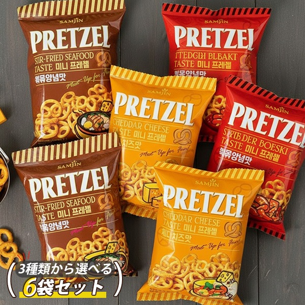 SAMJIN] プレッツェル 3種類から選べる6袋セット / 70g×6個 海鮮BBQ味