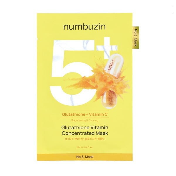 プランエス　numbuzin No.5 グルタチオンビタミンマスク numbuzin] ナンバーズイン 5番 白玉グルタチオンCふりかけマスク