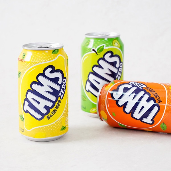 ロッテ] LOTTE タムスゼロ アップルキウイ 炭酸飲料 / 355ml カロリー