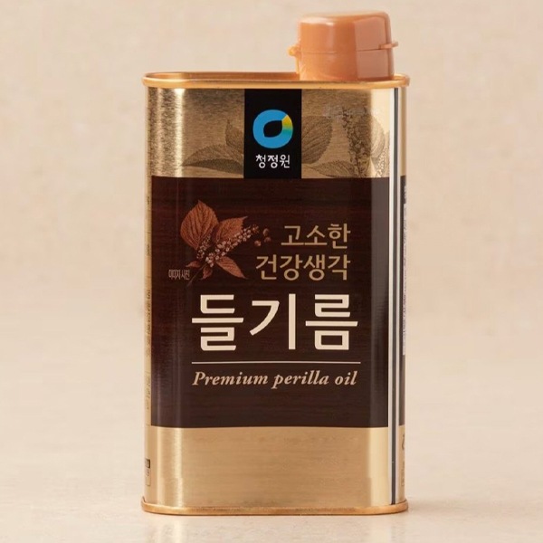 清浄園] エゴマ油 えごま油 / 350ml 缶 オメガ3脂肪酸 韓国調味料 調味