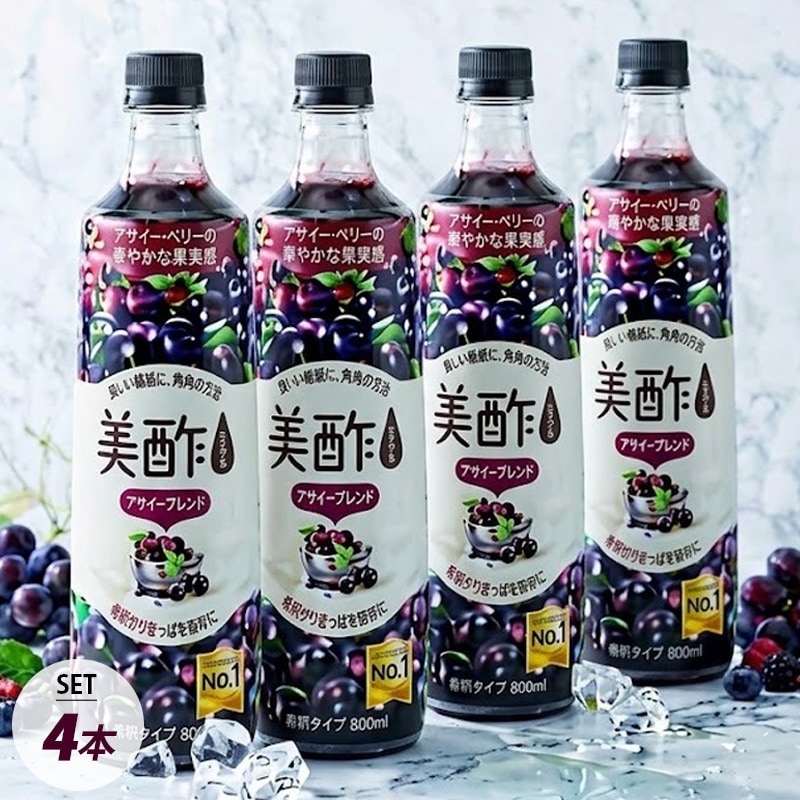 CJ] 美酢 ミチョ アサイーブレンド 4本セット / 800ml×4個 みちょ