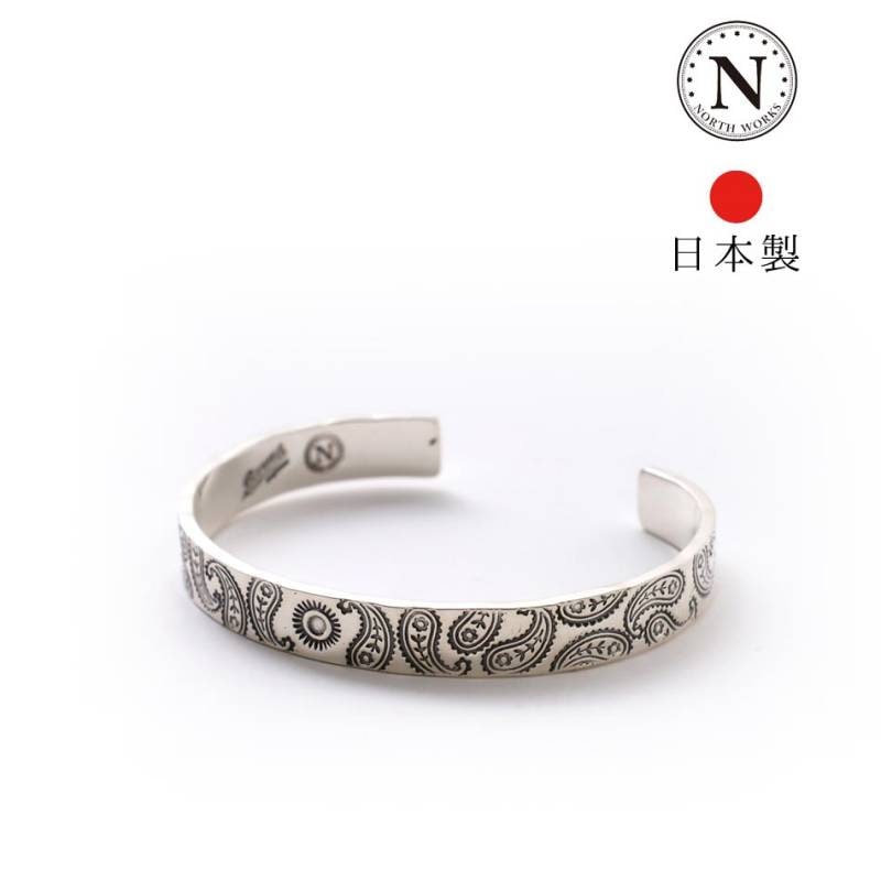 【NORTH WORKS】PAISLEY SILVER BANGLE