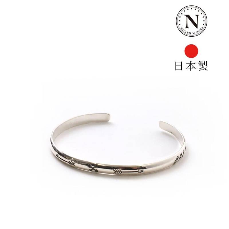 【NORTH WORKS】NATIVE SILVER THIN BANGLE