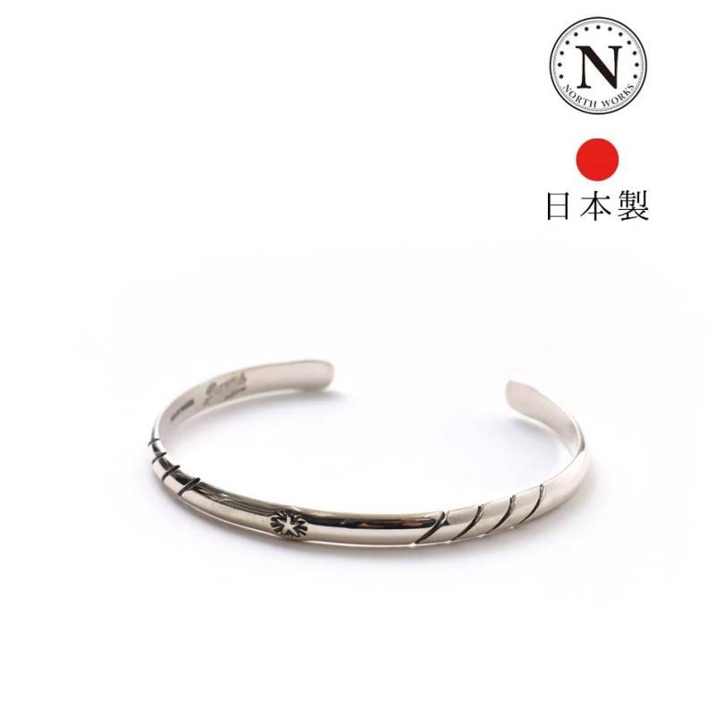 【NORTH WORKS】NATIVE SILVER THIN BANGLE