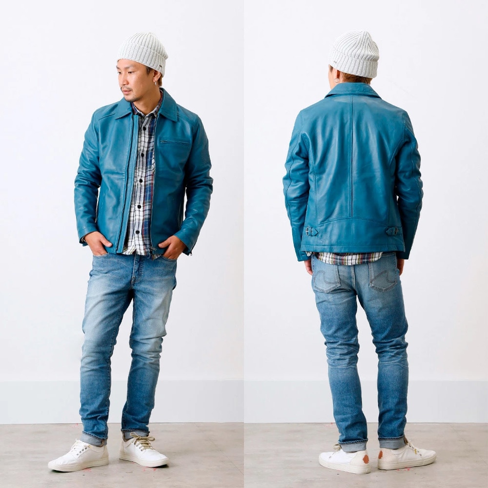 HEATH】LEATHER COLLAR RIDERS JACKET シープスキンレザー