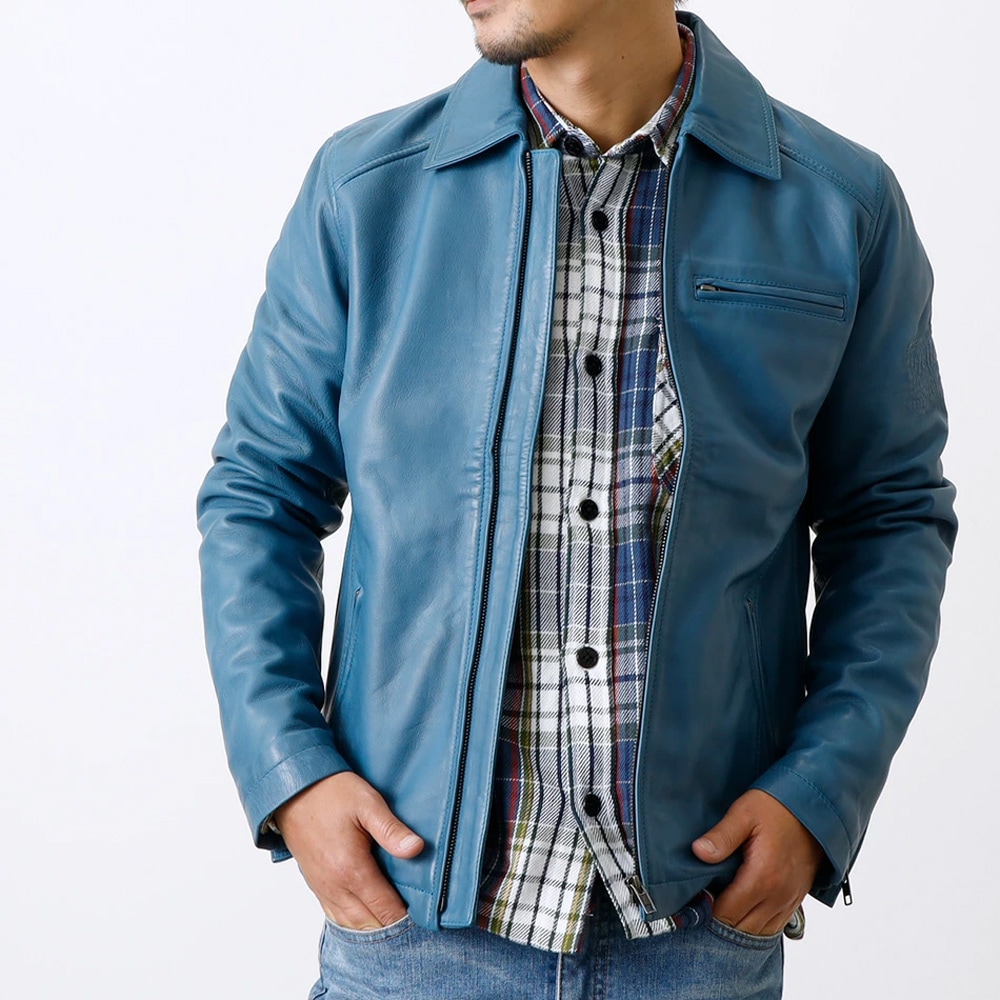 HEATH】LEATHER COLLAR RIDERS JACKET シープスキンレザー