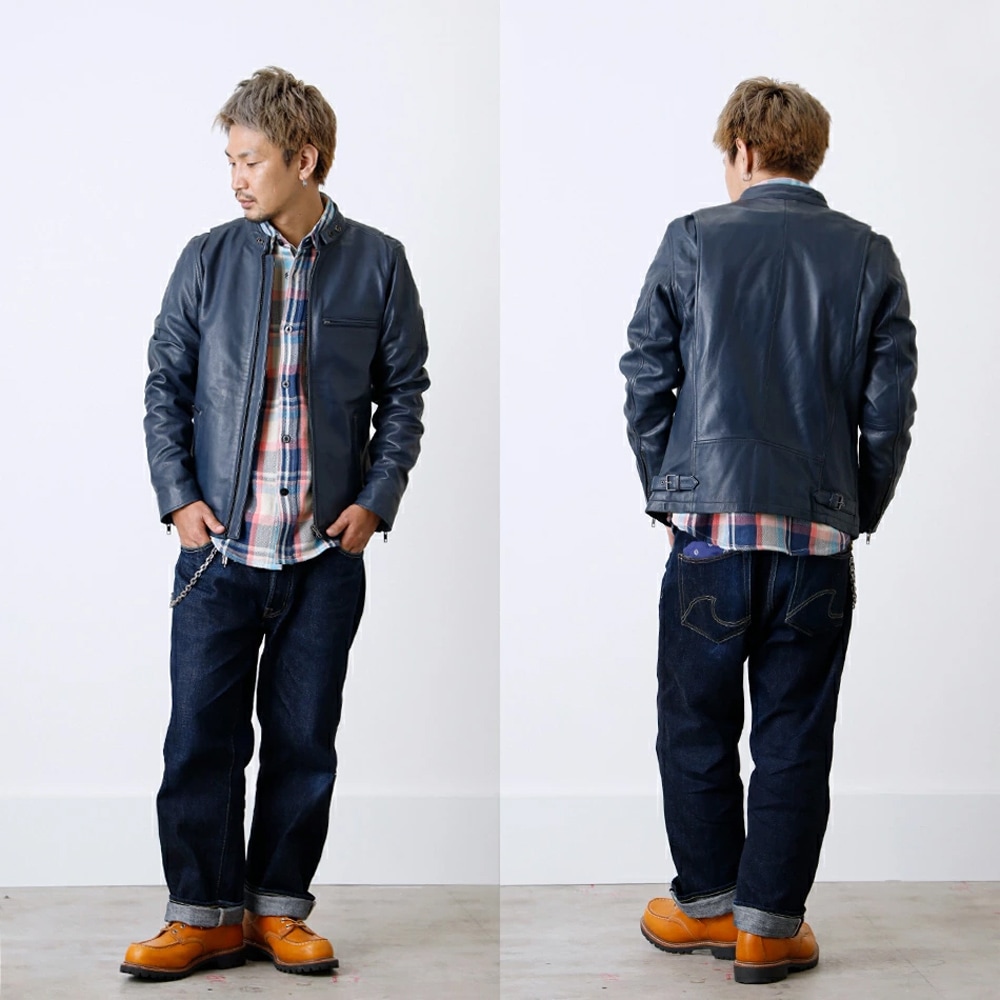 HEATH】LEATHER SINGLE RIDERS JACKET シープスキンレザー