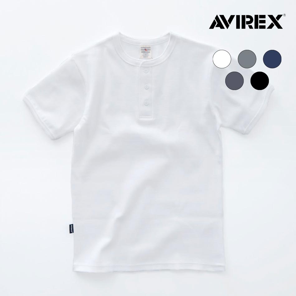 ＜10%OFF！春の厳選アウトレット＞【AVIREX】HENRY NECK T-SHIRT