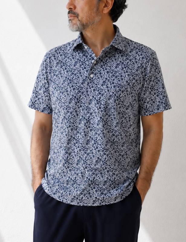 BLUEPORT（ブルーポート）FLOWER PRINT POLO SHIRT | 大人のアメカジ
