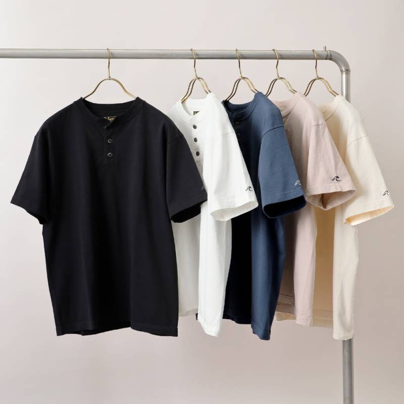 HEATH（ヒース）日本製 オリジナル ヘンリーネックTシャツ