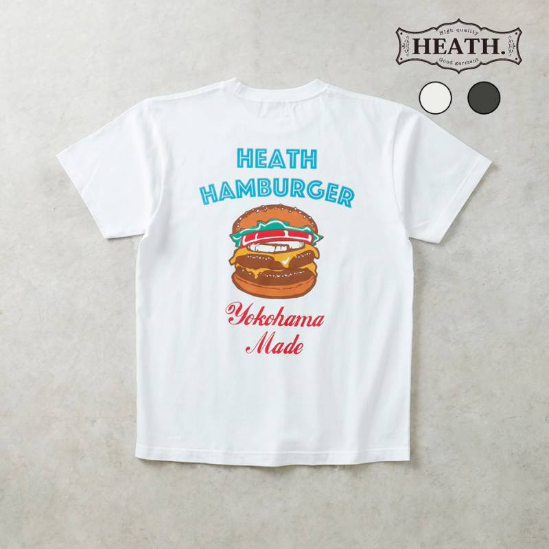 ＜おまとめ買い対象＞【HEATH】ORIGINAL HEAVY TEE ”BURGER”