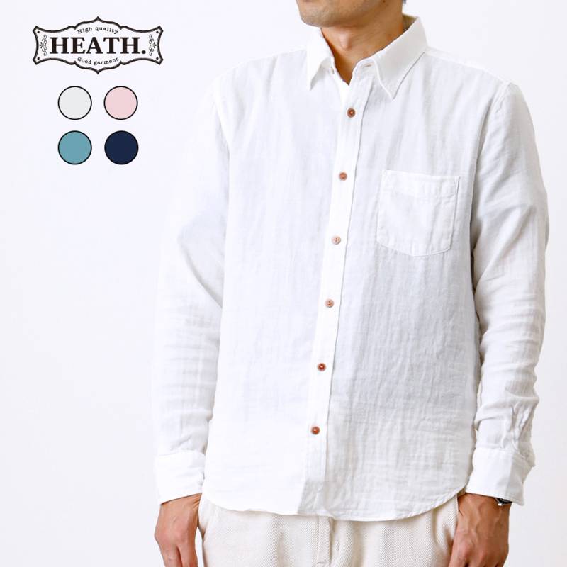 【BLUE PORT】W-GAUZE LONG SLEEVE SHIRT