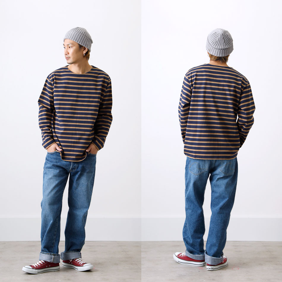 FIDELITY】BORDER L/S バスクボーダー ボートネックTシャツ｜アメカジ