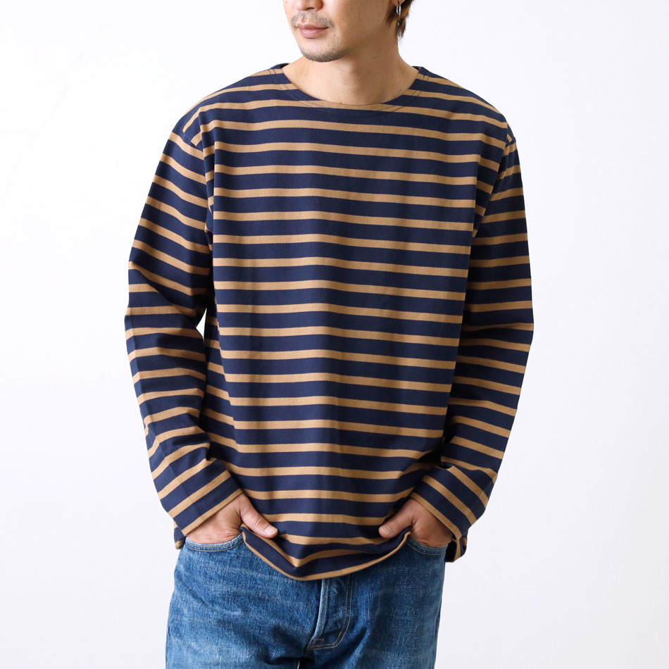 FIDELITY】BORDER L/S バスクボーダー ボートネックTシャツ