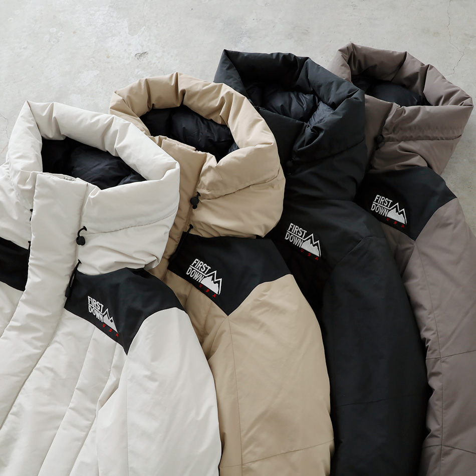 FIRST DOWN / WRAP DOWN PARKA JACKET/L/ポリエステル/CML/無地/F842502 FIRST DOWN（ファーストダウン）の「ファーストダウン FIRST DOWN