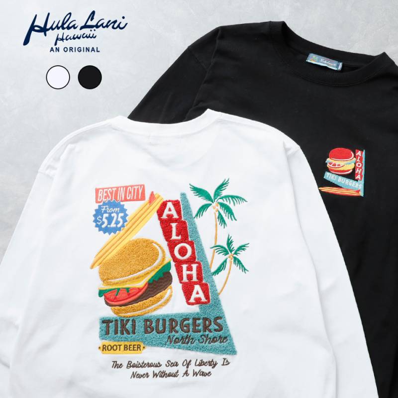 【HULA LANI HAWAII】PILE EMBROIDERY LS/T パイル刺繍ロンT