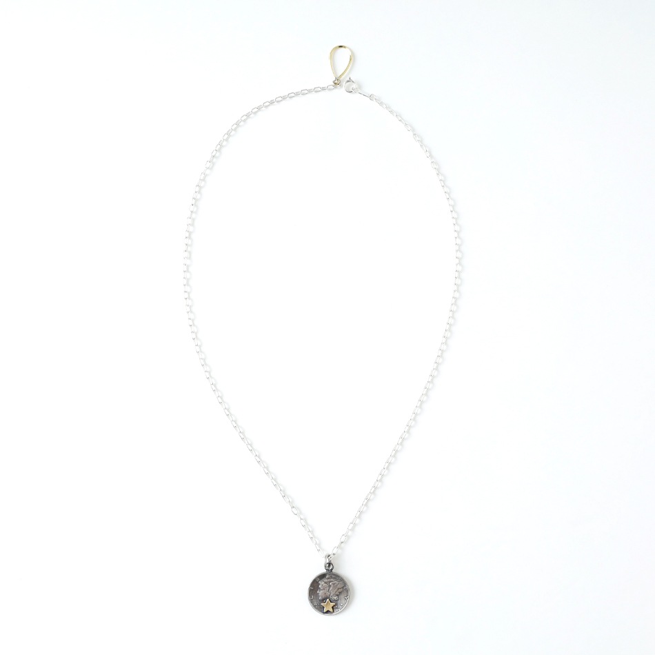 Mary　151 コイン BUTTON WORKS】MERCURY DIME COIN NECKLACE マーキュリーダイム