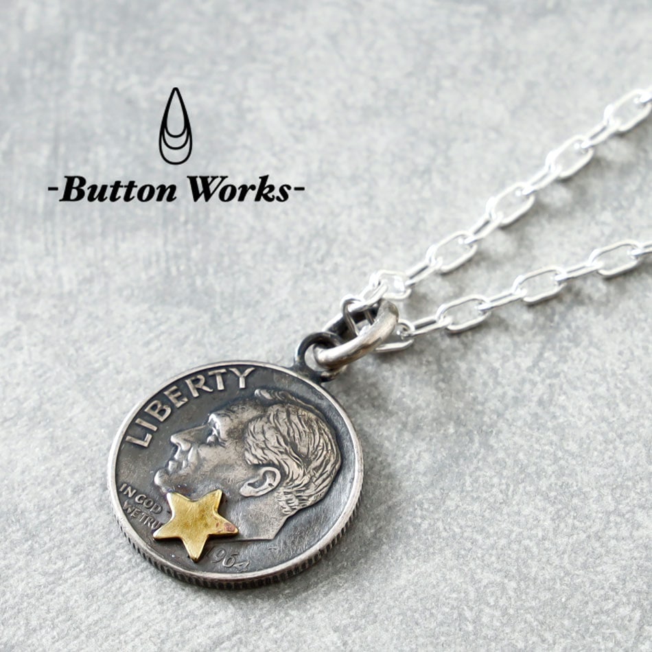 BUTTON WORKS】ROOSEVELT DIME COIN NECKLACE ルーズベルトダイム 