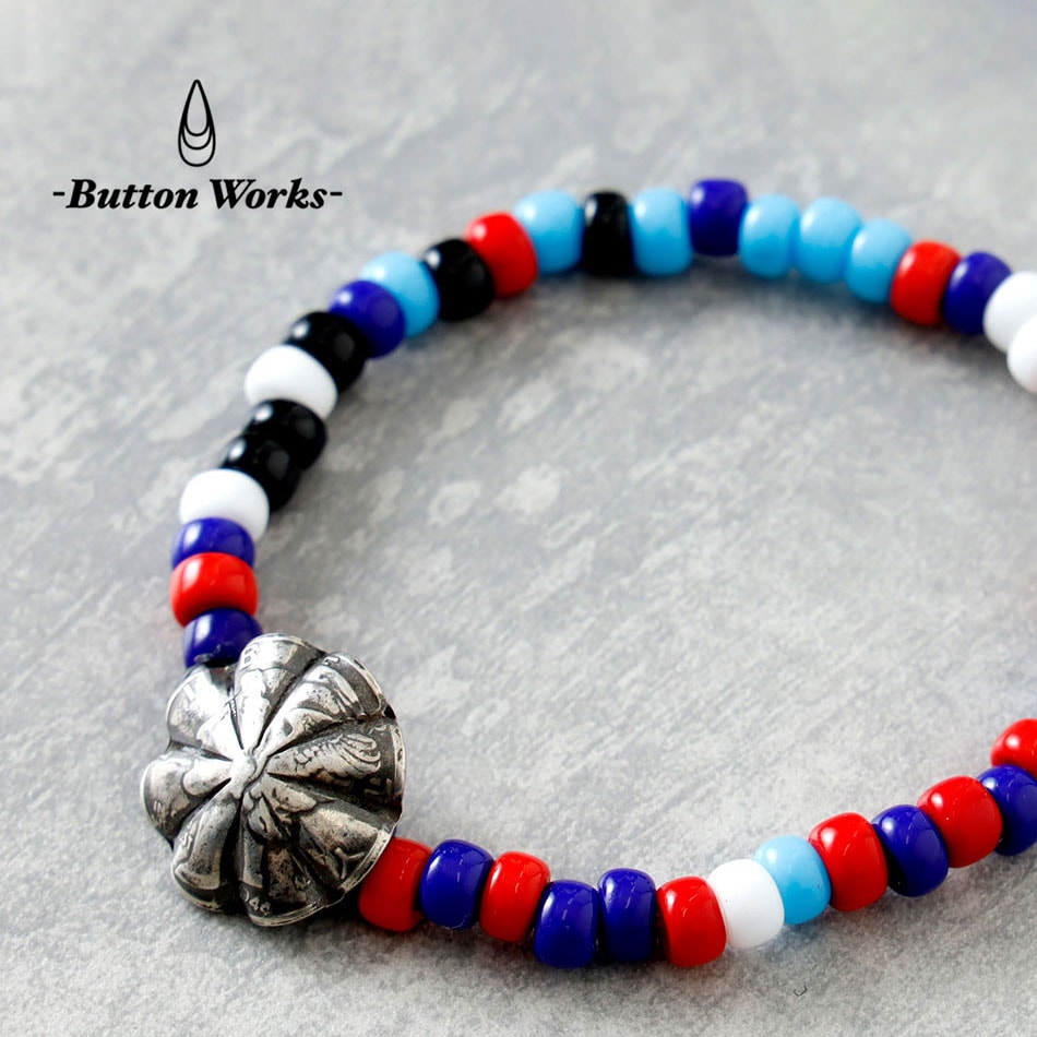 BUTTON WORKS】DIME COIN BEADS BRACELET ビーズコンチョブレスレット