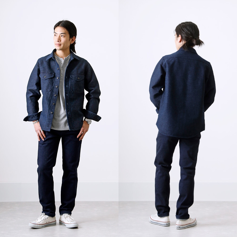 BLUEPORT】SASHIKO INDIGO SHIRTシャツジャケット 