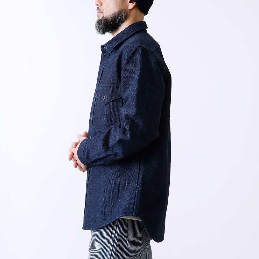 10%OFF！ファミリーSALE！>◇【BLUEPORT】SASHIKO INDIGO SHIRTシャツ