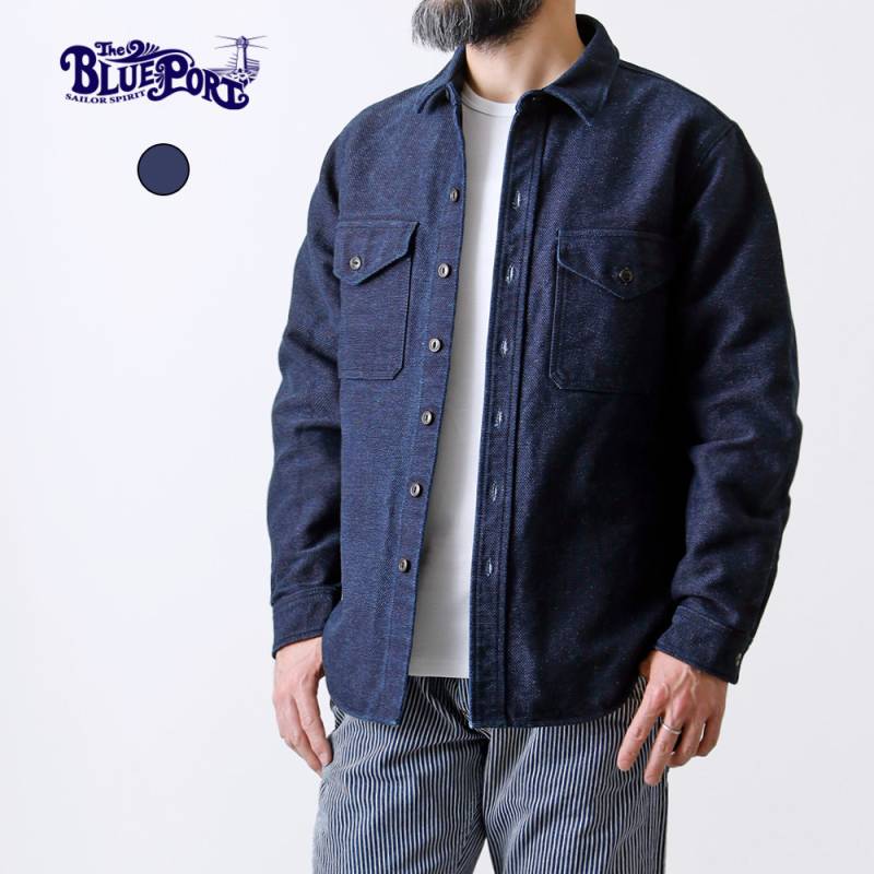 【BLUEPORT】SASHIKO INDIGO SHIRTシャツジャケット 