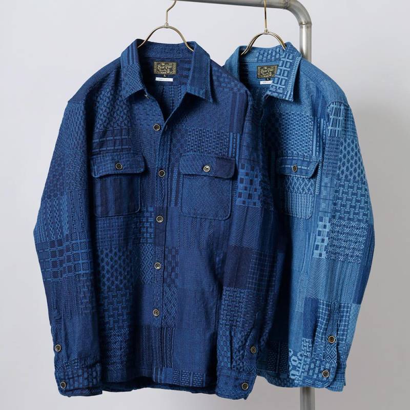 BLUEPORT（ブルーポート）インディゴ ジャカードシャツ