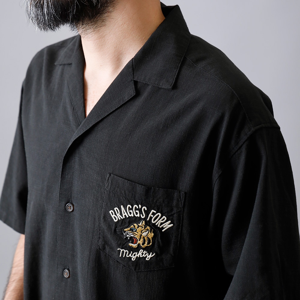 HEATH】OPEN COLLAR SHIRT刺繍オープンカラーシャツ”Tibetan Tiger