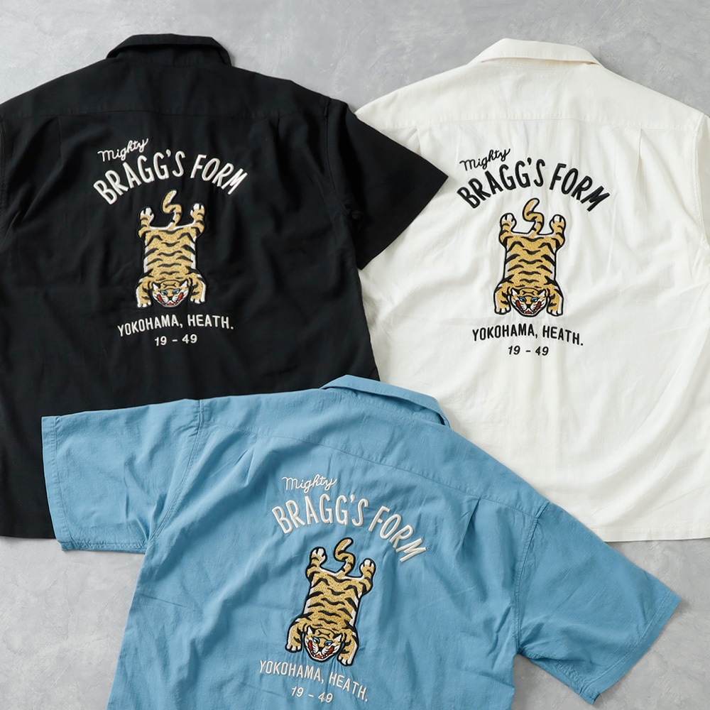 HEATH】OPEN COLLAR SHIRT刺繍オープンカラーシャツ”Tibetan Tiger